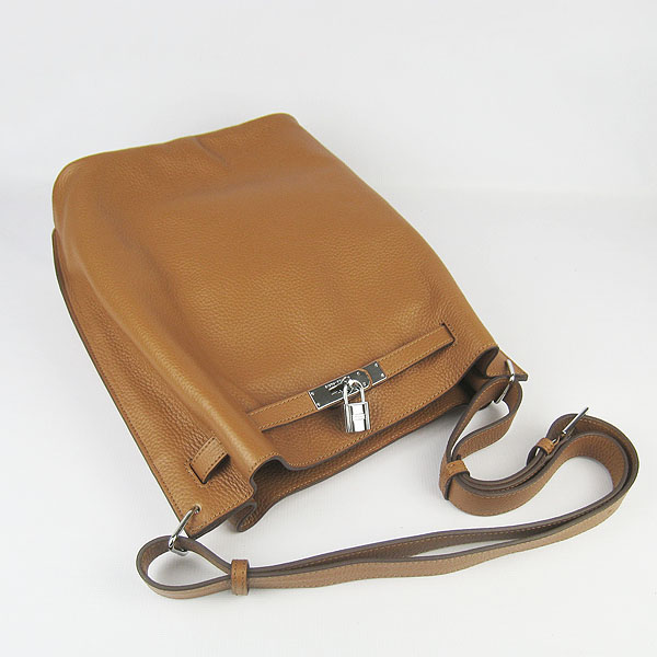 Replica Hermes Jypsiere 34 Togo Leather Messenger Bag Light Coffee H2804 - 1:1 Copy